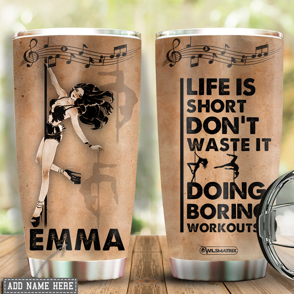 Pole Fitness In Warm Heart Personalized 20 Oz Tumbler For Coffee Travel And Daily Drinks