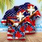 American Nation Faith Patriotism Hawaiian Shirt Pattern View For Lightweight Everyday Style