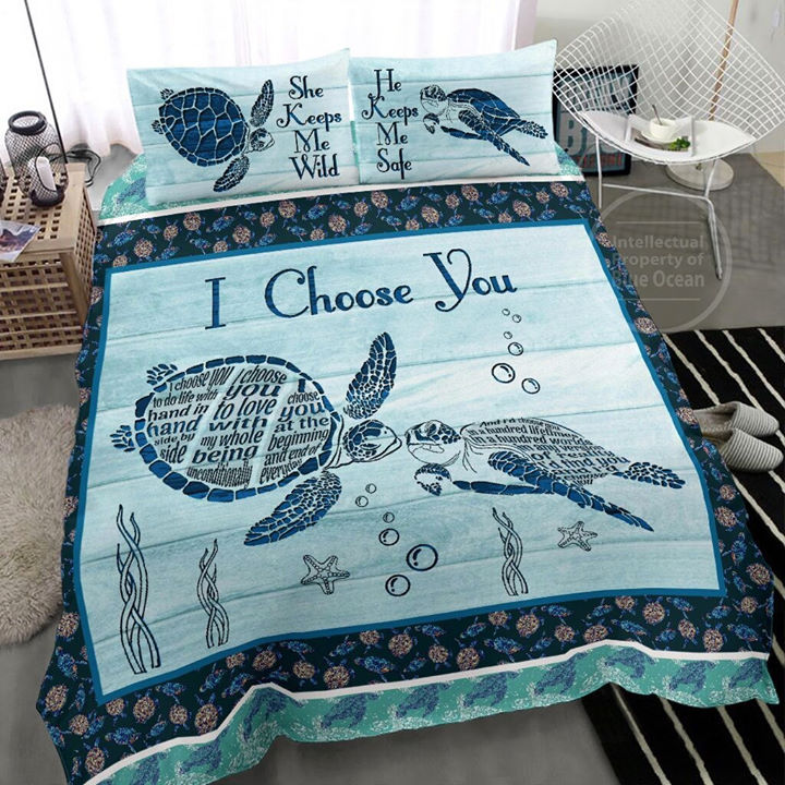 Turtle Love Life Bedding Cover For Coastal Bedroom Decor