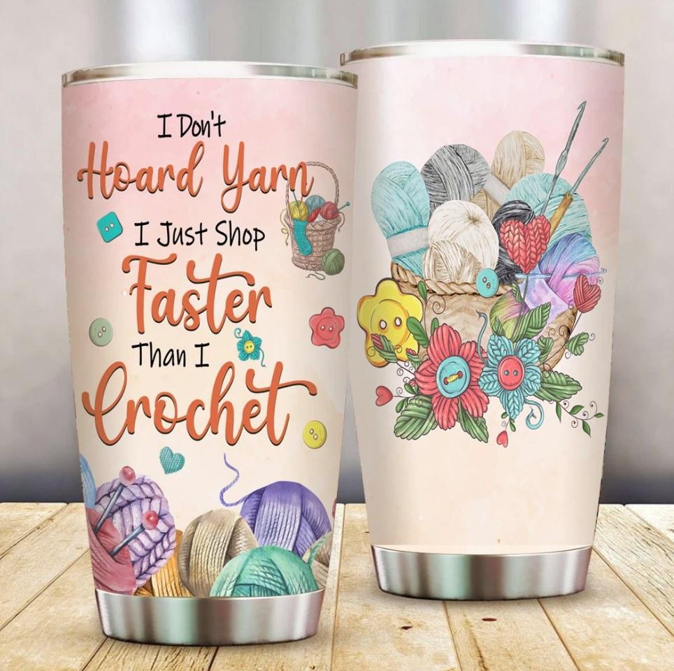 Crochet Faster Lover 20 Oz Tumbler For Coffee Travel And Daily Drinks