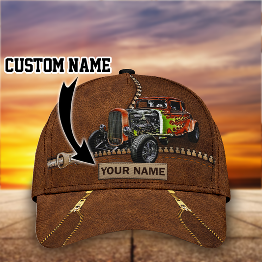 Hot Rod Car All Over Print Classic Cap For Daily Comfort Outdoor Fun And Weekend Vacations