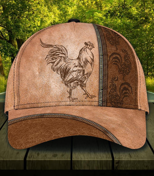 Rooster All Over Print Classic Cap For Casual Outfits Vacations And Everyday Styling