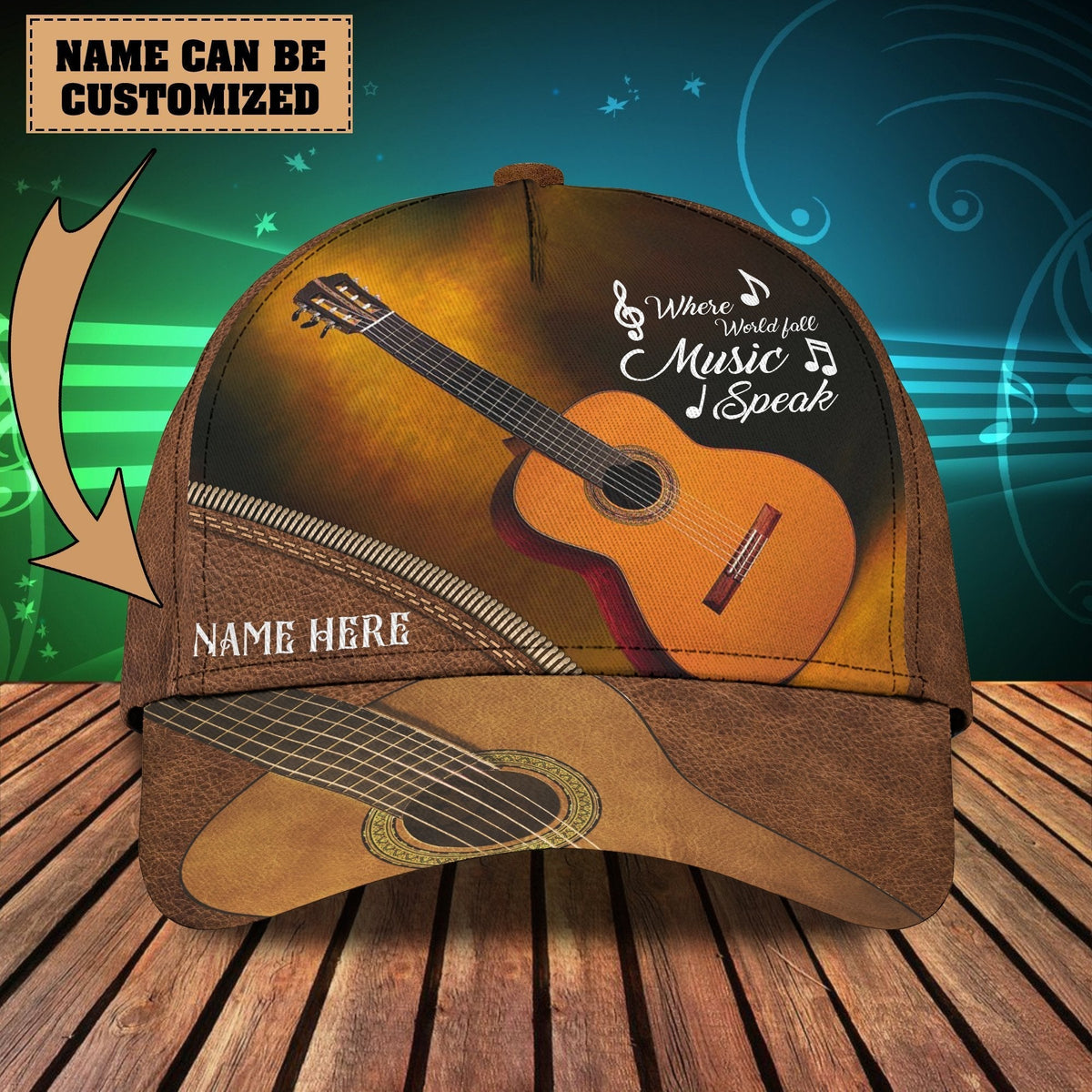 Guitar All Over Print Classic Cap For Daily Outfits Festivals And Thoughtful Gift Giving