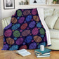 Colorful Easter Egg Pattern Flannel Blanket For Cozy Bedroom Sofa Decor