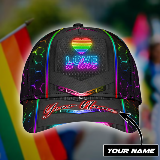 Personalized Love Is Love Pride Classic Cap For Travel Adventures Weekend Wear And Casual Style