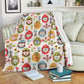 Colorful Easter Egg Pattern Flannel Blanket For Cozy Bedroom Sofa Decor