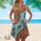 Turtle Is Beach Soul Love Ocean V-Neck Sleeveless Cami Dress For Tropical Parties And Casual Everyday Style