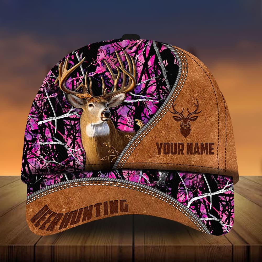 Leather Deer Hunting Personalized Classic Cap For Summer Vacations Parties And Outdoor Events