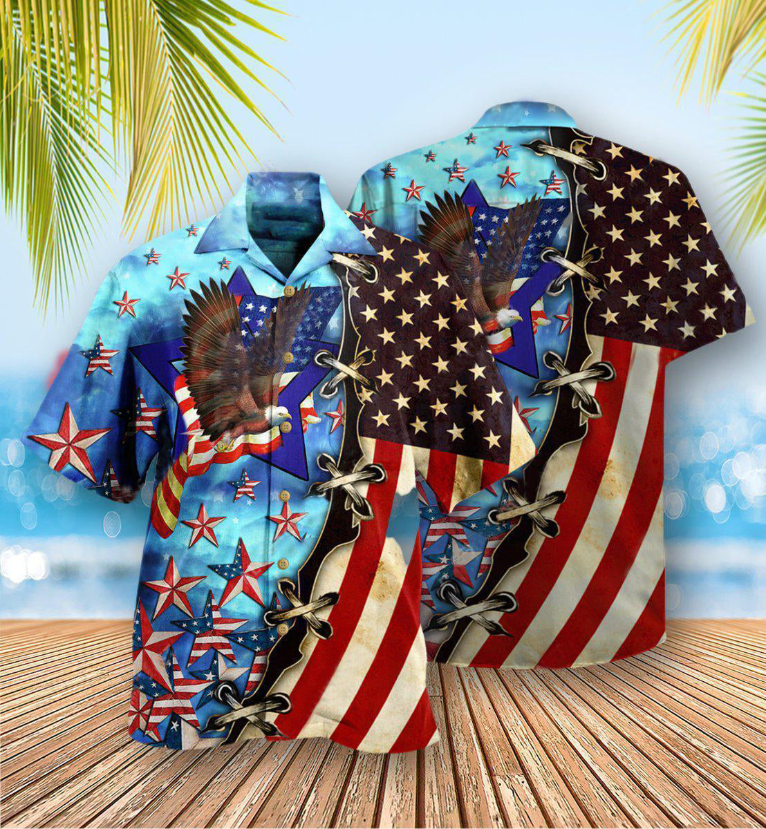 American Darkness Stars Sky Hawaiian Shirt For Summer Events And Casual Outdoor Wear