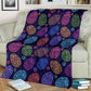 Colorful Easter Egg Pattern Flannel Blanket For Cozy Bedroom Sofa Decor