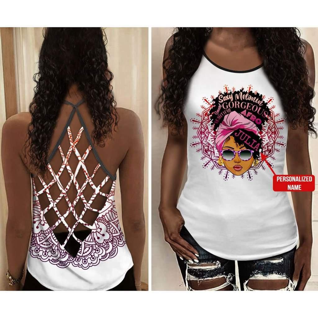 Black Woman Love Peace Hollow Tank Top For Yoga Lovers And Everyday Comfort