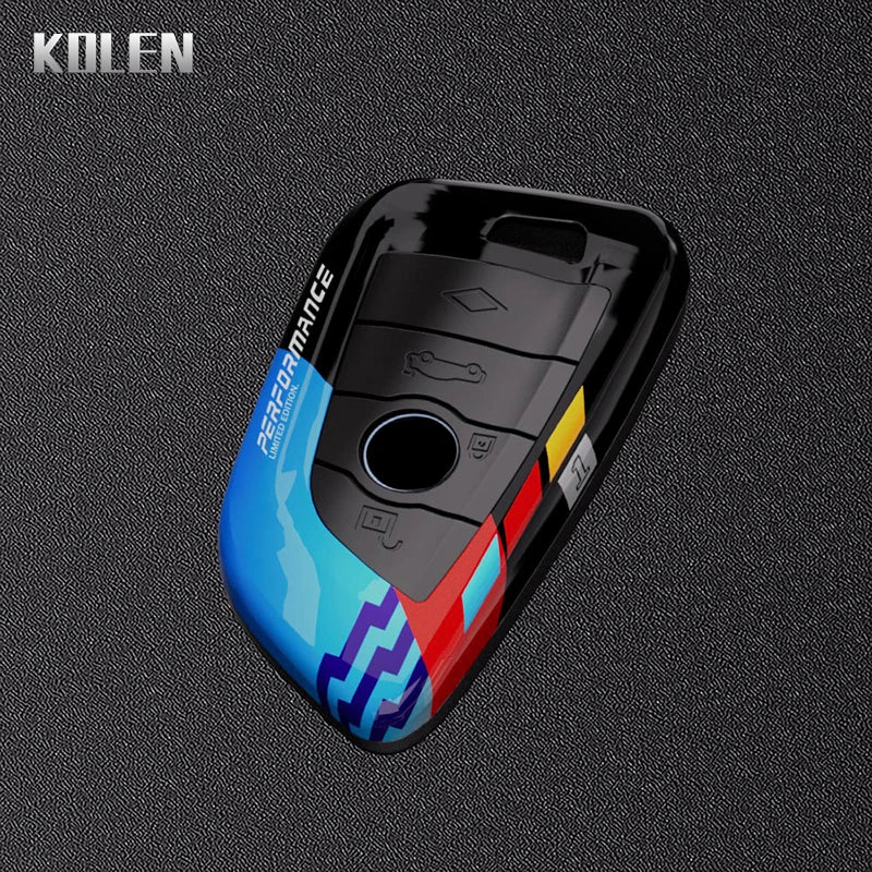 Car Key Cover Compatible with BMW 1 3 5 7 Series X1 X3 X4 X5 X6 G20 G30 F15 F16 G01 G02 G05 F10 F20 F30 G07 F34 – ABS Carbon Fiber Style