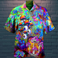 Colorful Bohemian Vintage Mushroom Stay Trippy Hawaiian Shirt For Poolside Relaxation And Sunny Getaways