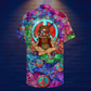Playful Hippie Peace Hawaiian Shirt With Detailed Graphic For Beach Parties Vacation Travel And Relaxed Casual Style