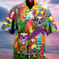 Funny Bohemian Colorful Skull Peace Hawaiian Shirt For Beach Parties And Weekend Getaways