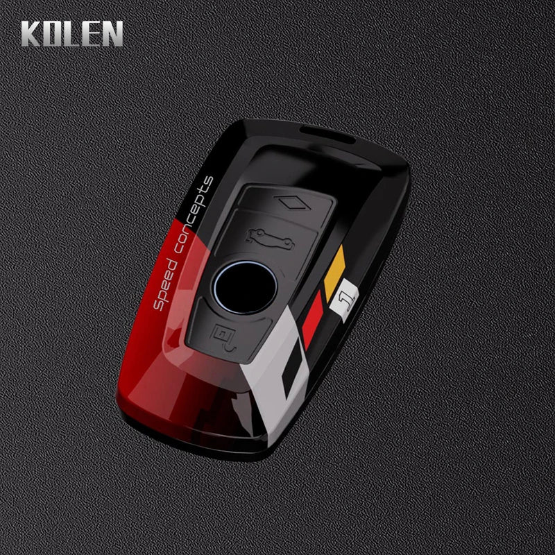 Car Key Cover Compatible with BMW 1 3 5 7 Series X1 X3 X4 X5 X6 G20 G30 F15 F16 G01 G02 G05 F10 F20 F30 G07 F34 – ABS Carbon Fiber Style