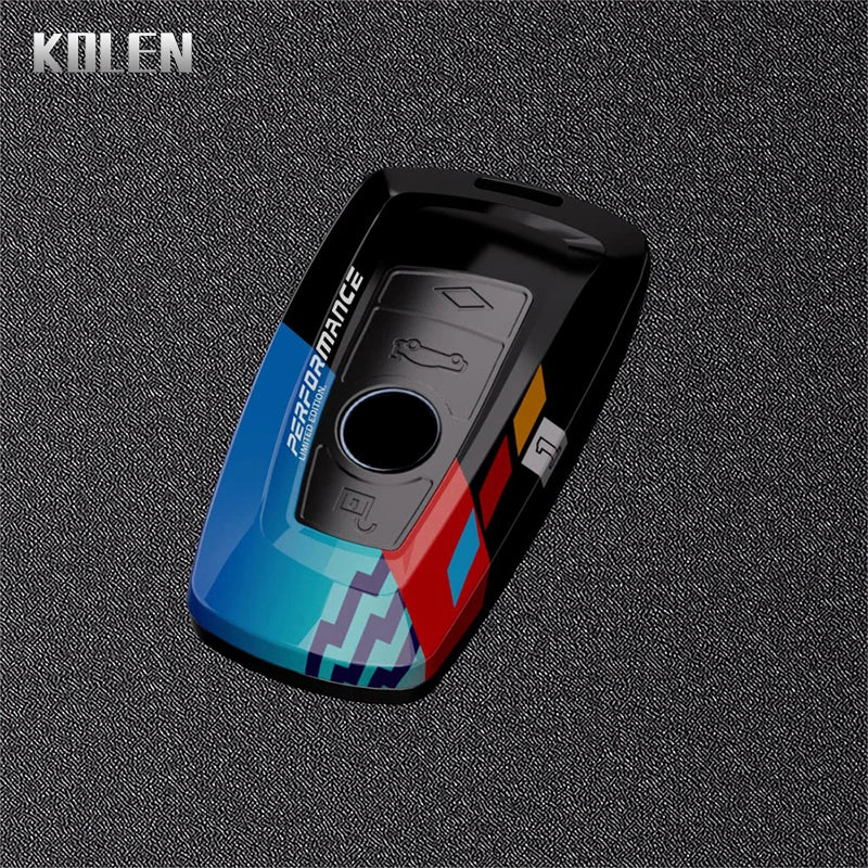 Car Key Cover Compatible with BMW 1 3 5 7 Series X1 X3 X4 X5 X6 G20 G30 F15 F16 G01 G02 G05 F10 F20 F30 G07 F34 – ABS Carbon Fiber Style