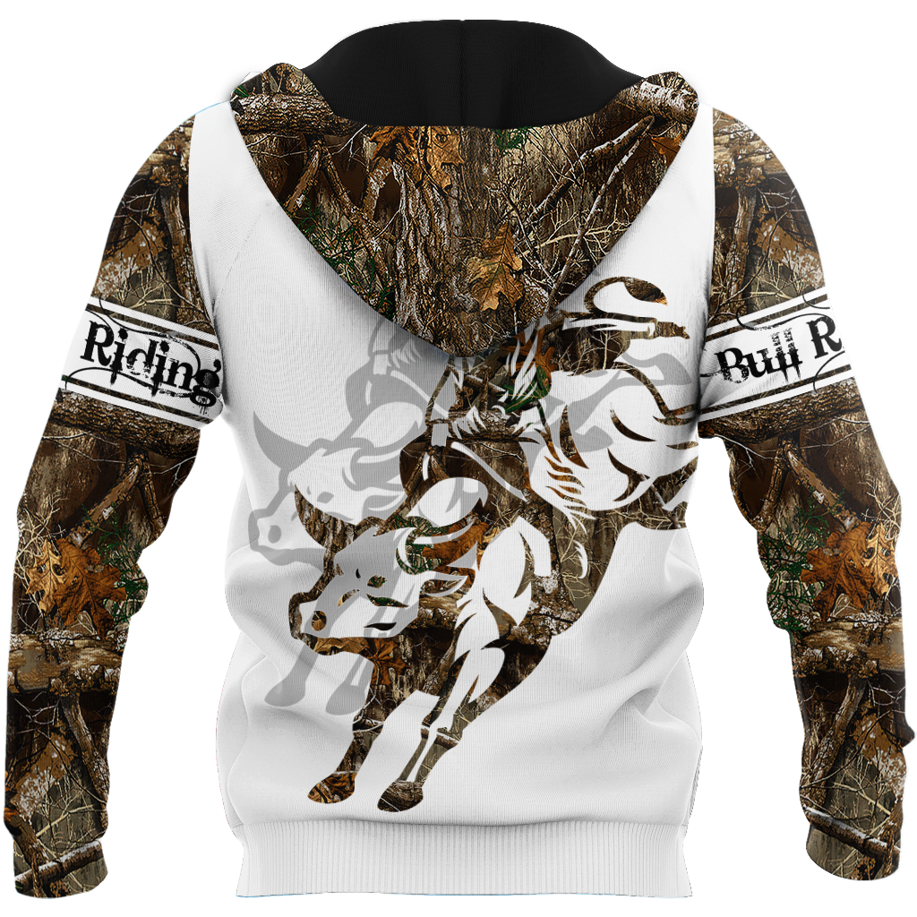 Bull Riding Tattoo Hoodie For Comfortable Daily Outfits Holidays And Casual Wear