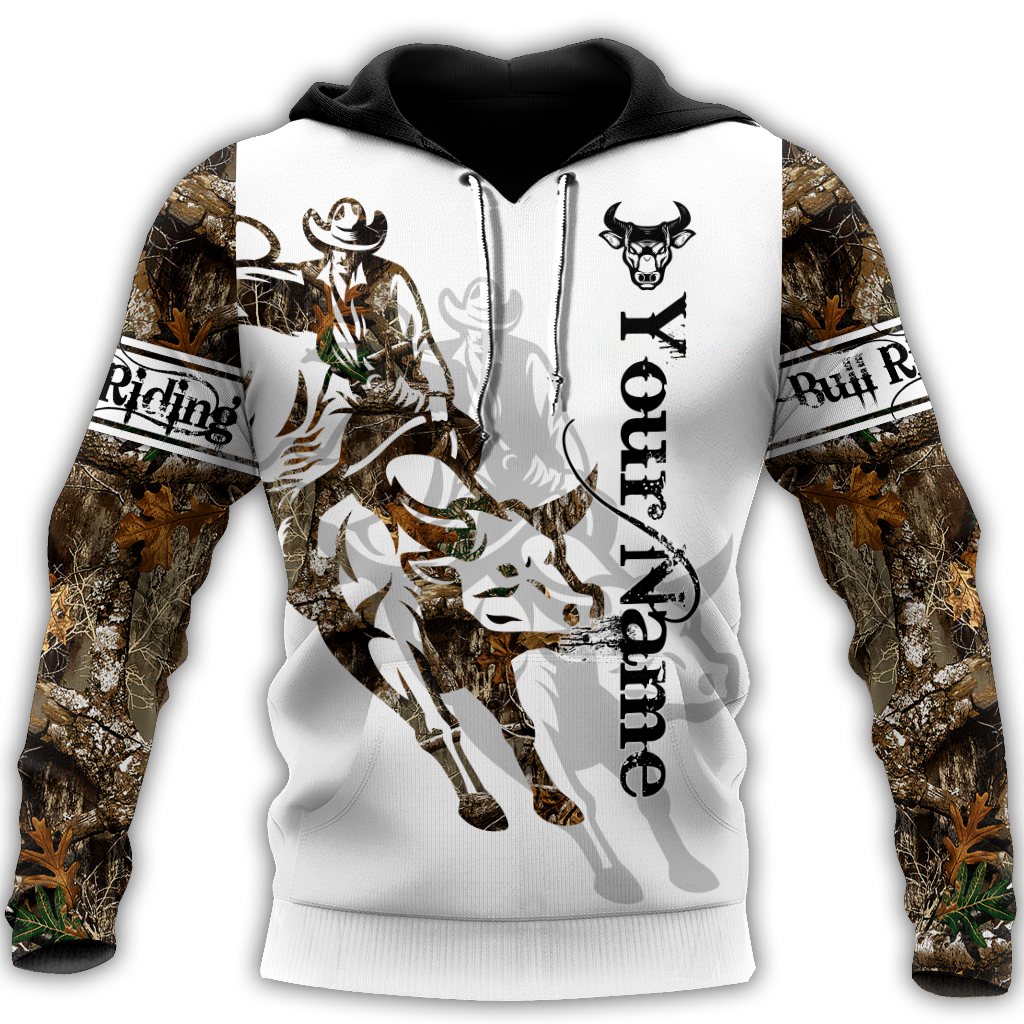 Bull Riding Tattoo Hoodie For Comfortable Daily Outfits Holidays And Casual Wear