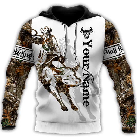 Bull Riding Tattoo Hoodie For Comfortable Daily Outfits Holidays And Casual Wear