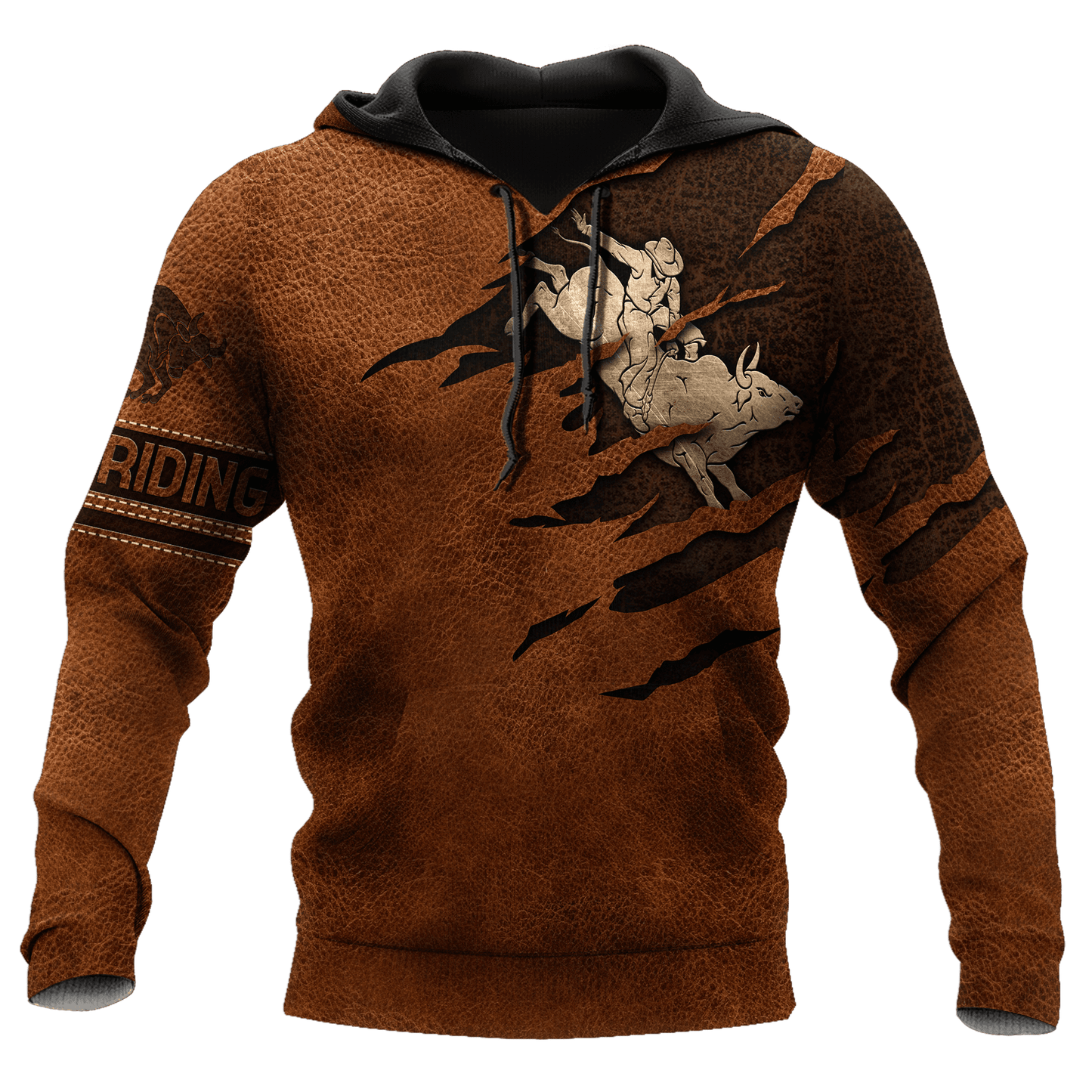 Bull Rider Hoodie For Casual Outfits Outdoor Trips And Comfortable Layering