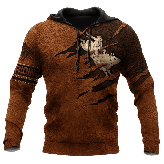 Bull Rider Hoodie For Casual Outfits Outdoor Trips And Comfortable Layering