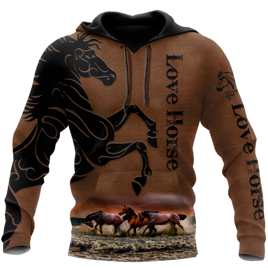 Horse Love Hoodie For Horse Inspired Streetwear Holidays And Comfortable Outfits