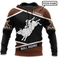 Bull Riding Custom Name Art – 3D Hoodie