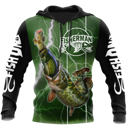Green Great Fish Eats Small Hoodie For Anglers Outdoor Adventures Travel And Everyday Comfort