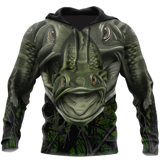 Largemouth Bass Badass Camo Hoodie For Fishing Lovers Outdoor Trips And Thoughtful Gift Giving
