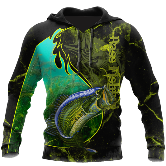 Bass Fishing Underwater Yin Yang Camo Hoodie For Lake Days Outdoor Travel And Thoughtful Angler Gifting