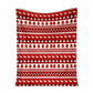Asl Christmas Red Pattern Flannel Blanket For Cozy Bedroom Sofa Decor