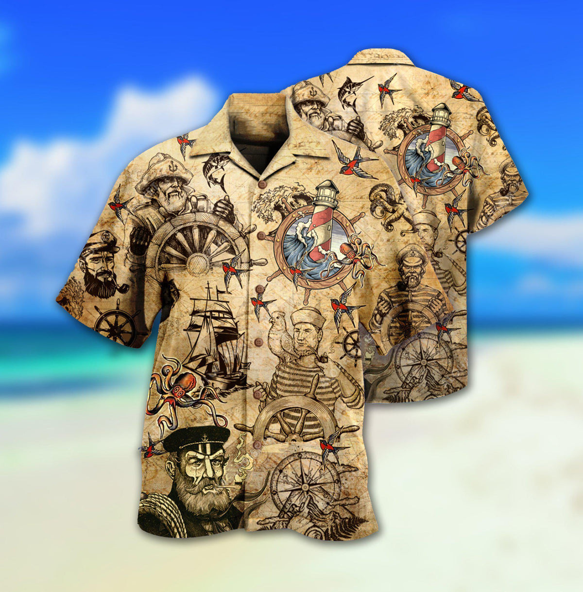 Sailing Sailor Smooth Sea Skilled Hawaiian Shirt Design View For Casual Summer Styling