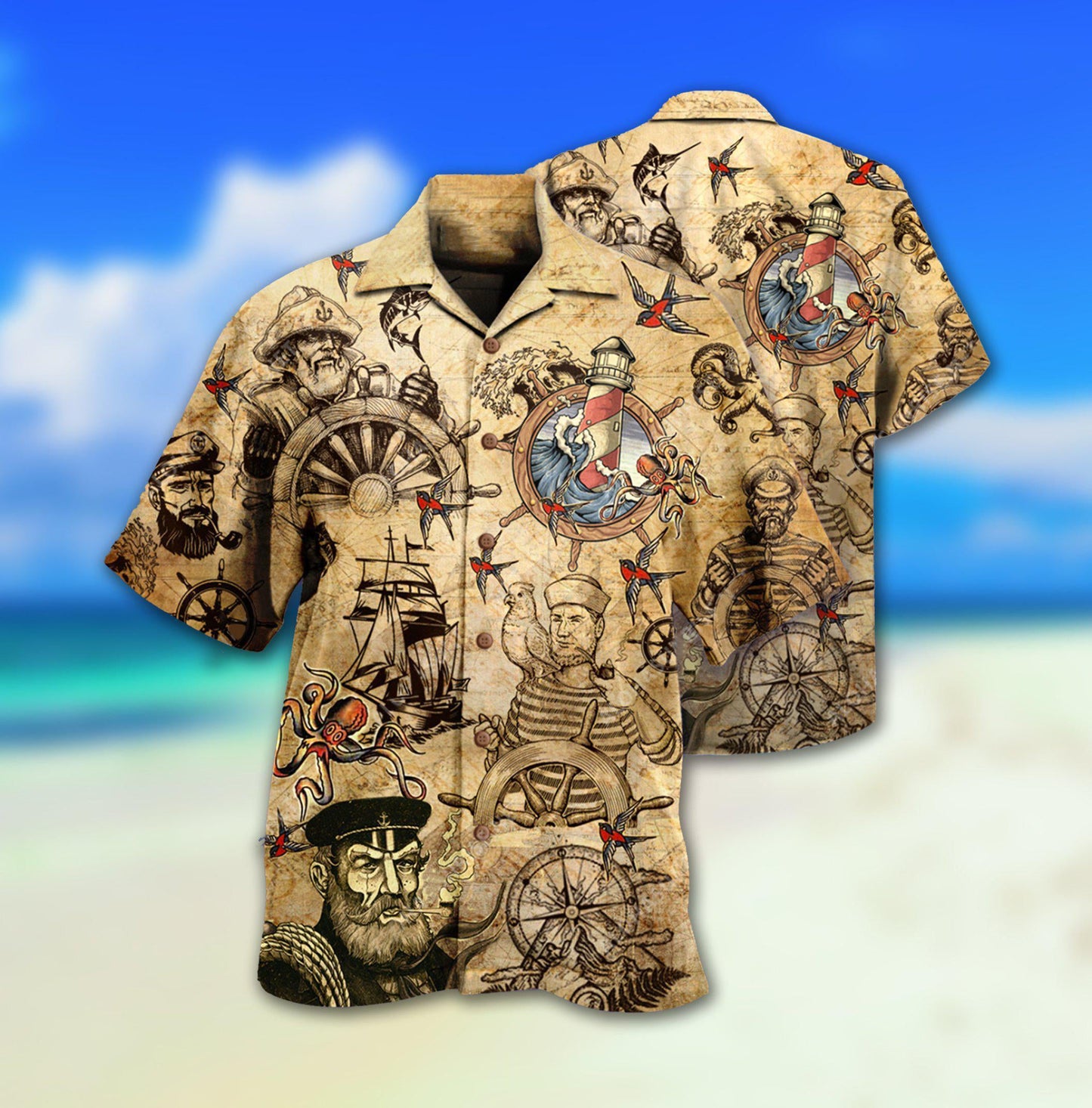 Sailing Sailor Smooth Sea Skilled Hawaiian Shirt Design View For Casual Summer Styling