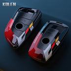 Car Key Cover Compatible with BMW 1 3 5 7 Series X1 X3 X4 X5 X6 G20 G30 F15 F16 G01 G02 G05 F10 F20 F30 G07 F34 – ABS Carbon Fiber Style