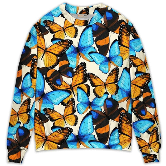 Abstract Colorful Vintage Butterfly Sweater For Everyday Outfits Seasonal Parties And Thoughtful Gifting