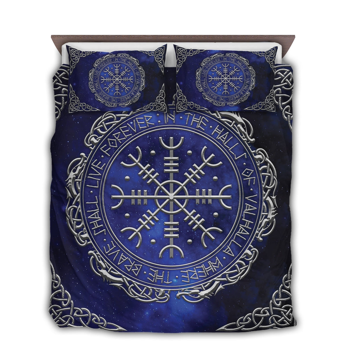 Viking Aegishjalmur Helm Of Awe Bedding Cover For Norse Bedroom Decor