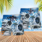 Aeronautical Engineer Aviation Beach Shorts Artwork Detail For Car And Bike Lover Gifts