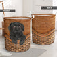 Affenpinscher Dog Rattan Texture Laundry Basket For Room Home Organizer