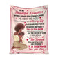 African American I Asked God For A Best Friend Flannel Blanket For Cozy Bedroom Sofa Decor