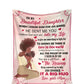 African American I Asked God For A Best Friend Flannel Blanket For Cozy Bedroom Sofa Decor