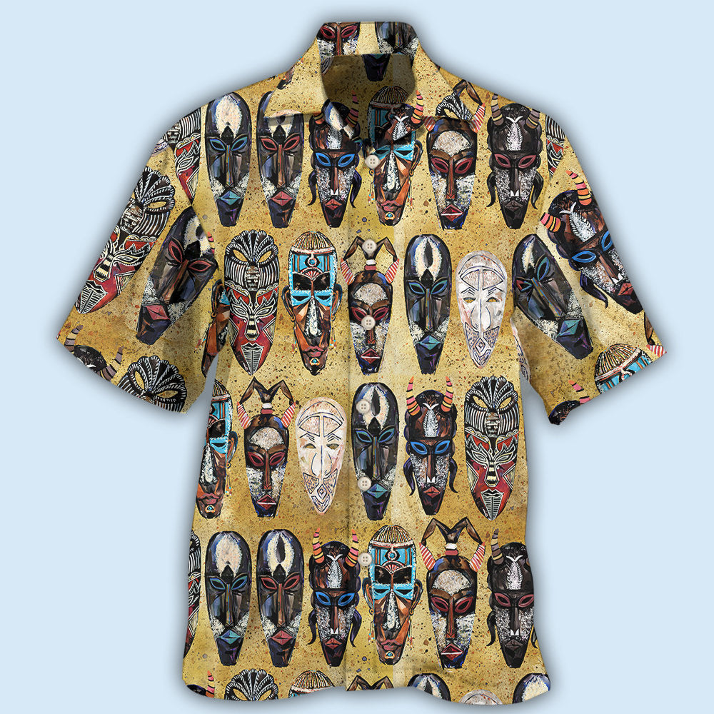 African Symbol Pattern Hawaiian Shirt With All Over Print For Tropical Travel Beach Gatherings And Comfortable Wear