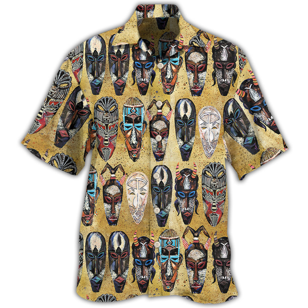 Africa Mark Symbols Hawaiian Shirt For Coastal Travel, Casual Events, And Comfortable Summer Wear