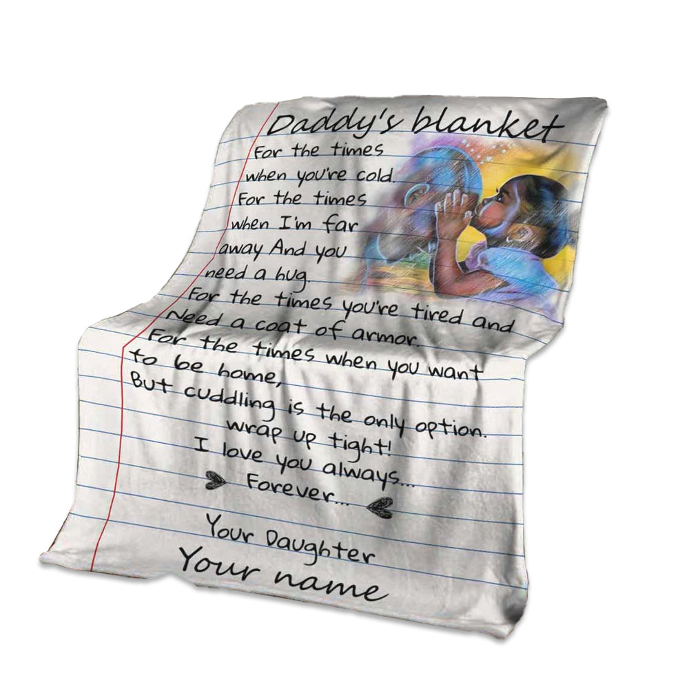 African Daddy's American Personalized Flannel Blanket For Cozy Bedroom Sofa Decor