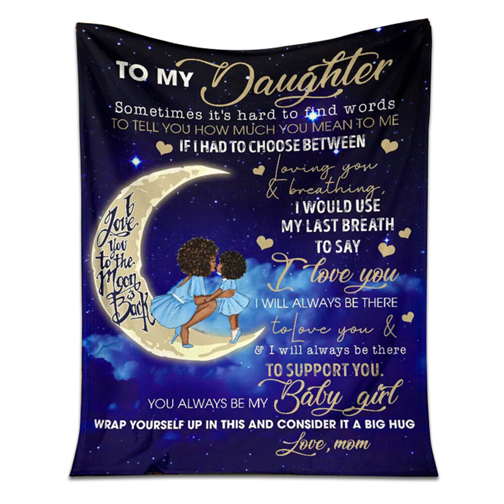 African To My Daughter African American Flannel Blanket For Cozy Bedroom Sofa Decor