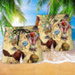 Air Balloon Steampunk Fly Playful Beach Shorts Pattern View For Creative Warm Weather Outfits