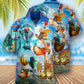Hot Air Balloon And Steampunk Hawaiian Shirt With Detailed Graphic For Summer Travel Coastal Events And Thoughtful Gift