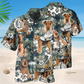 Tropical Airedale Terrier Dog Hawaiian Shirt For Resort Trips, Coastal Parties, And Warm Weather Style