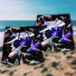 Airplane Dreamy Galaxy Flight Beach Shorts Pattern Detail For Relaxed Weekends And Everyday Comfort