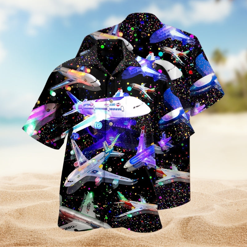 Airplane Fly Dream Hawaiian Shirt For Beach Days, Summer Outings, And Thoughtful Gift Giving